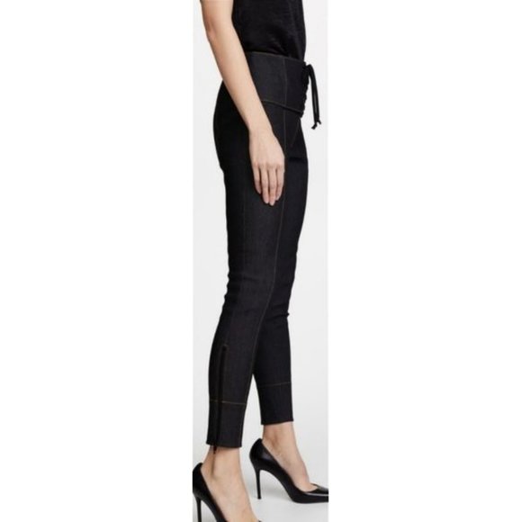 Cinq A Sept Andie Lace-Up Skinny Leg Ankle Jeans High-Rise Waist Corset Zippers - Picture 4 of 13